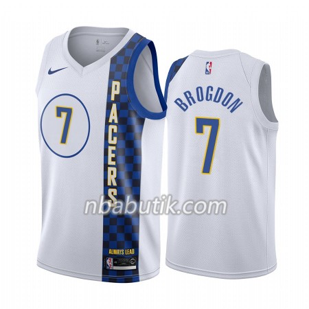 NBA Mænd Trøje Indiana Pacers Malcolm Brogdon 7 Nike 2019-20 City Edition Swingman